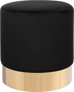 SOPHIA - Poef - Zwart - 39 cm - Fluweel