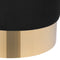 SOPHIA - Poef - Zwart - 39 cm - Fluweel