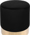 SOPHIA - Poef - Zwart - 39 cm - Fluweel