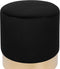 SOPHIA - Poef - Zwart - 39 cm - Fluweel