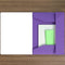 Sorteermap A4 - Met 12 vakken, 32 x 24 cm, Stevig, Duurzaam, Zonder plastic, Gerecycled - Projectmap, Vakkenmap - Paars - ACROPAQ
