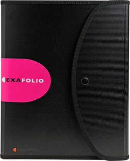 Sorteermap Exacompta Exactive Exacfolio A4 6 vakken PP zwart - 5 stuks