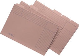 Sorteermap Jalema folio 5 vakken met tabs 300gr chamois | 50 stuks