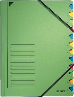 Sorteermap Leitz 12-Vaks Groen