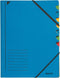 Sorteermap Leitz 7 tabbladen karton blauw | 5 stuks