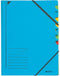 Sorteermap Leitz 7 tabbladen karton blauw | 5 stuks