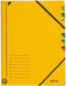 Sorteermap Leitz 7 tabbladen karton geel | 5 stuks