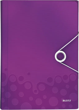 Sorteermap Leitz WOW 6 tabbladen PP paars - 5 stuks