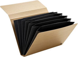 Sorteermap Multo Kraft Line A4 7 vakken 850gr bruin