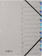 Sorteermap Pagna Easy A4 12 tabs grijs | 5 stuks