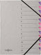 Sorteermap Pagna Easy A4 12 tabs grijs | 5 stuks