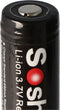 Soshine 18650 3400 mAh 3,6 V - 3,7 V Li-ion batterij PCB-beschermd
