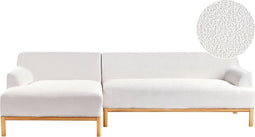 SOSJO - Hoekbank - Wit - Rechtszijdig - Bouclé