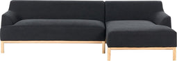 SOSJO - Hoekbank - Zwart - Linkszijdig - Polyester