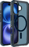 SoSkild iPhone 16 Hoesje - Shockproof Case - Stevig Materiaal met Magnetische Ring - Magsafe - Smokey Grey