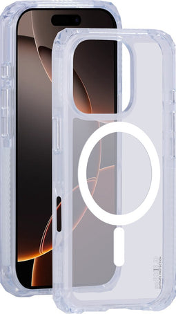 SoSkild iPhone 16 Pro Hoesje - Shockproof Case - Stevig Materiaal met Magnetische Ring - Magsafe - Transparant