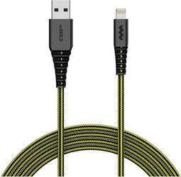 SoSkild iPhone Kabel Lightning - Levensduur van 22 jaar - 1,5 m - Zwart / Geel