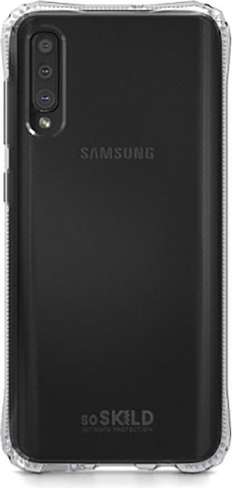 SoSkild - Samsung Galaxy A50 Hoesje - Back Case Absorb Transparant met Screenprotector