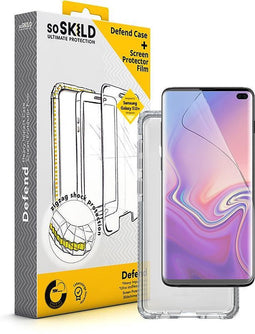 SoSkild Samsung Galaxy S10+ Defend Heavy Impact Case Transparant & TPU Screenprotector | TÜV Nord Kwaliteitskeurmerk