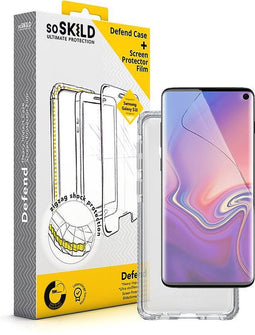 SoSkild Samsung Galaxy S10 Defend Heavy Impact Case Transparant & TPU Screenprotector | TÜV Nord Kwaliteitskeurmerk