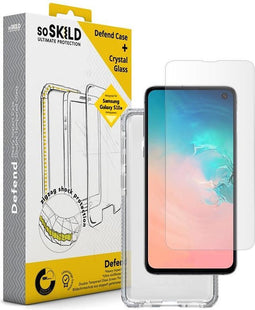 SoSkild Samsung Galaxy S10e Defend Heavy Impact Case Transparant & Tempered Glass Screenprotector | TÜV Nord Kwaliteitskeurmerk