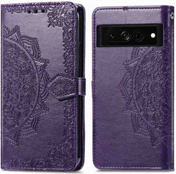 iMoshion Hoesje Geschikt voor Google Pixel 7 Pro Hoesje Met Pasjeshouder - iMoshion Mandala Bookcase - Paars