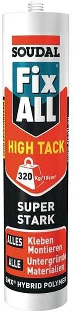 Soudal - Fix-All High Tack - Montagelijm - Grijs Aluminium - Zeer Hoge Kleefkracht
