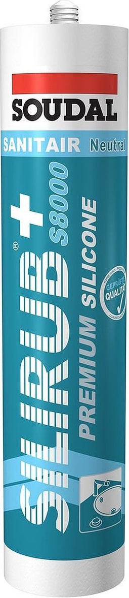 Soudal Sanitairkit Transp.Gr Silirub+S8100 Koker