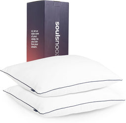 Soulsnooze - Luxe Hotel Kwaliteit Hoofdkussen - Set van 2 stuks Hoofdkussens - Wit - Medium - 60x70 cm - Aanpasbaar Design Kussen - Hoofdkussen Nekklachten - Anti Allergie Kussens - Pillow Buikslaper - Slaapkussen - Wasbaar