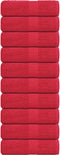 vidaXL - Zeepdoekjes - 10 - st - 30x30 - cm - 360 - g/m² - 100% - katoen - rood