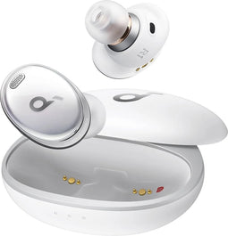 Soundcore by Anker Liberty 3 Pro Noise Cancelling Oordopjes, Draadloze Oordopjes met ACAA 2.0, HearID ANC, Fusion Comfort, Hi-Res Audio draadloos, 6 microfoons voor gesprekken, 32 uur speeltijd, kleur Wit