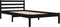 vidaXL - Bedframe - massief - grenenhout - zwart - 100x200 - cm