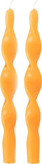 J-Line doos 2 Kaars Gedraaid - donkeroranje - small - 3H
