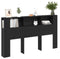 vidaXL - Hoofdbordkast - in - Zwart - Eiken - - - 180x18.5x102.5 - cm