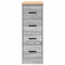 vidaXL - Garagekast - 30x51x85 - cm - massief - grenenhout - grijs - sonoma