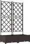 vidaXL - Tuinplantbak - met - Trellis - - - 2 - stuks - - - Bruin - - - 80 - x - 40 - x - 125,5 - cm