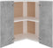 vidaXL - Hanghoekkast - Lyon - 57x57x60 - cm - bewerkt - hout - betongrijs