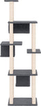 vidaXL - Kattenmeubel - met - sisal - krabpalen - 169 - cm - donkergrijs