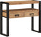 vidaXL - Console - Tafel - Zwart - 90x33x75 - cm - Massief - Acaciahout - en - Metaal