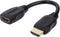Manhattan 354523 HDMI-kabel HDMI Verlengkabel HDMI-A stekker, HDMI-A bus 0.20 m Zwart Afgeschermd (dubbel), High Speed