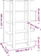 vidaXL - Boekenkast/kamerscherm - 100x30x160 - cm - gerookt - eikenkleurig