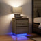 vidaXL - Nachtkastjes - met - led-verlichting - 2 - st - Sonoma - eikenkleurig