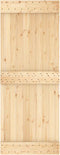 vidaXL - Schuifdeur - met - beslag - 80x210 - cm - massief - grenenhout