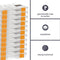 Perel assortimentsdoos - 15 compartimenten - stapelbaar 230 x 150 x 33 mm geel