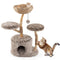 Coast Krabpaal - 105 cm - Massief Perenhout met Mand en Jute - Bruin