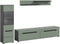 Furnilux Canu - Wandcombinatie incl. verlichting - 33x221x141cm - Smoke Green