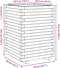 vidaXL - Plantenbak - 50x50x72,5 - cm - massief - grenenhout - wit