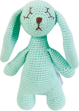 Bebemoss Ginger het Konijn - Knuffeldier - Knuffels - Handgemaakt Speelgoed - Biologisch Katoen - Babygift - Mintgroen
