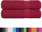 vidaXL - Badhanddoeken - 2 - st - 100x150 - cm - 360 - g/m² - 100% - katoen - bordeauxrood