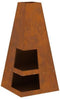 vidaXL - Vuurkorf - met - Houtopslag - 50x50x100 - cm - Weerbestendig - Staal